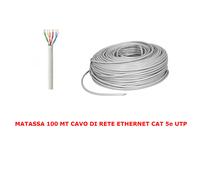 CAVO DI RETE ETHERNET INTERNET RJ45 RJ 45 CAT 5E UTP MATASSA 100 METRI MORBIDO
