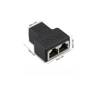 Cavo di rete Ethernet LAN 1To2Ways con connettore splitter RJ45 femmina per docking station per laptop Z07 da femmina a femmina