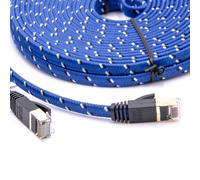 Cavo di rete Ethernet Lan Cat7 di 10m - cavo patch piatto blu