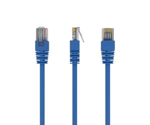 Cavo di rete Gembird PP12-1M/B Cat5e 1 m RJ-45 maschio oro blu