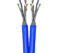 Goobay Cat 7a DupleX-Netzwerkkabel S/ftp Pimf Blau - Kupferleiter Cu Awg 22/1 (75716)