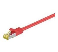 Goobay 91616 RJ45 Cavo Patch CAT 6A S/FTP (PiMF) con Cavo Grezzo CAT 7, Rosso, 3m Lunghezza