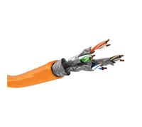 goobay Cavo LAN CAT 7A, 50 m, arancione, S/FTP, conduttore in rame di alta qualità, AWG 23/1, LSZH, doppia schermatura, per PoE/PoE+, adatto per reti domestiche e aziendali, 75713