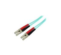 Startech Aqua Om4 Duplex Multimode Fiber Optic Cable 2 M One Size Black / Red