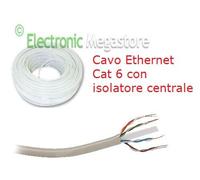 CAVO DI RETE LAN CAT 6 24 AWG FLESSIBILE BOBINA MATASSA 100 MT METRI