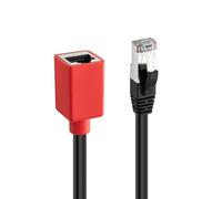 Cavo di rete LINDY 60189 Cat6a 0,2 m RJ-45 nero rosso LSZH