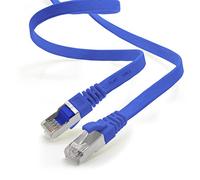 1aTTack.de Cavo di rete piatto Cat.7 Gigabit Ethernet Lan (RJ45), 10Gbit/s, compatibile con Cat.5 -Cat.5e - Cat.6 Blu / 1 pz 10 m