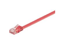 Goobay 96400 CAT 6 Cavo Piatto Patch, Rete U/UTP, Rosso, 1 m Lunghezza del Cavo