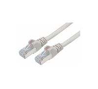 PremiumCord Cavo Patch Cat 6a S/FTP, 10Gbit/s, Cavo Ethernet, LAN, RJ45 Connettori, Flessibile e Robusto, AWG 26/7, Conduttori 100% CU, Grigio, 15 m