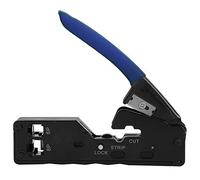 Cavo di rete professionale Crimper criminale multifunzionale Strisme di crimpatura per taglieri per cavi Ethernet e linee telefoniche con manico non slip blu giallo rosso nero (Blu)