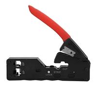 Cavo di rete professionale Crimper criminale multifunzionale Strisme di crimpatura per taglieri per cavi Ethernet e linee telefoniche con manico non slip blu giallo rosso nero (Rosso)