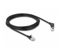 Cavo di Rete RJ45 Cat.6A S/FTP Slim 90° Angolato 3 m Nero DeLOCK