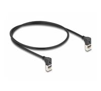 Cavo di rete RJ45 Cat.6A S/FTP Slim 90° angolato DeLOCK 0,5 m nero