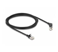 Cavo di Rete RJ45 Cat.6A S/FTP Slim 90° Delock 2 m Nero