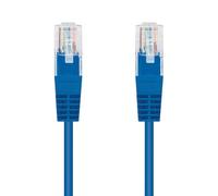 Cavo di rete tipo cat.6 UTP, calibro AWG24, blu, lunghezza 1,0 m. Ideale per connessioni di rete efficienti e stabili.