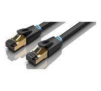 Cavo di rete - tubo RJ45 Cat.8 S/FTP AWG28, 20 m, nero Alta velocità, ottimale per connessioni dati sicure e stabili. *