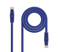 Cavo di rete UTP Cat.6A LSZH AWG24, 25 cm, blu, ideale per connessioni ad alta velocità e trasmissione dati su reti Ethernet.