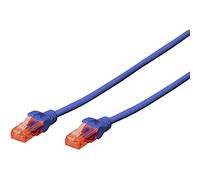 DIGITUS Cavo LAN Cat 6 - 1m - Cavo di rete RJ45 - UTP non schermato - Compatibile con Cat-6A e Cat-5e - Blu