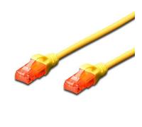 Cavo rete digitus utp cat. 6 non schermato lszh mt. 1 giallo