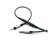 Cavo di ricambio audio con microfono in-line controllo volume remoto compatibile con cuffie Sennheiser PXC550, PXC480, cavo audio compatibile con iPhone, iPod, iPad, dispositivi Apple