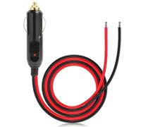 Cavo di Ricambio per Accendisigari Auto Maschio 12V, Cavo in Rame Stagnato 16 AWG, Spinotto accendisigari 12v, con Fusibile da 15A, Lunghezza 2 Metri