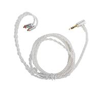 Cavo di ricambio per auricolari MMCX da 3,5 mm per SE215, SE535, SE846, UE900: filo in rame e argento a cristallo singolo, rivestito, suono bilanciato con voci chiare, ideale (3.5 Trasparenza del PO)