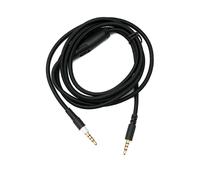 System-S Cavo di ricambio audio 150 cm AUX 3,5 mm jack intrecciato nero per Hyperx Cloud Mix Alpha