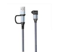 Cavo di ricarica 2 in 1 compatibile con Garmin Fenix 8 E 7 7X 7S 6, Approach S10 S12 S40 S42 S60, cavo per Forerunner 970 965 955 570 265 255 245, Vivoactive 5, 4, 4S, 3 Smartwatch, argento