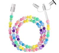 Cavo di ricarica 3 in 1 con perline color caramella per USB C/iPhone/Micro USB per iPhone 17/16/15/14, iPad, Samsung Galaxy, Sony, telefoni Android, ventilatori, caricabatterie da viaggio per più