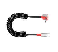 Cavo di ricarica a spirale PD100W ad alta velocità Due estremità USB C Meccanismo a molla reversibile alloggiamento in alluminio anti-surriscaldamento