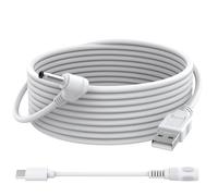 Cavo di ricarica con alimentatore DC compatibile con Ring Stick Up Cam Battery/Plug in 3/2a generazione, Spotlight Cam Plus/Pro Indoor/Esterno, Cavo di prolunga 4 m resistente alle intemperie (bianco)