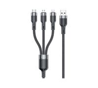 CAVO DI RICARICA E DATI AWEI CL-975 3 in 1, 65 W, USB-A a USB-C, Lightning e Micro USB