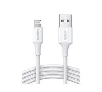 Cavo UGREEN 20728 da USB-A maschio a LIGHTNING. Certificato MFI. 1 metro. Colore bianco. Compatibile con iPhone, iPad, iPod. Bianco