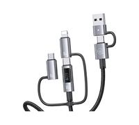 CAVO DI RICARICA E DATI USAMS 6 in 1, rapida da 60 W, 2 m, alluminio