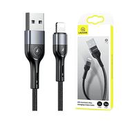 CAVO DI RICARICA E DATI USAMS U55 - USB-A a Lightning, 1 m, 2 A, nylon intrecciato con LED