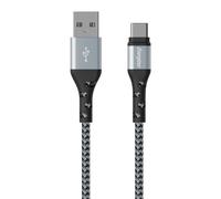 Cavo di ricarica e dati USB-A a USB-C in nylon intrecciato da 2 m, antinodo