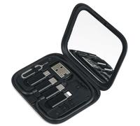 Cavo di ricarica e trasferimento dati da USB C a C con 3 adattatori riuniti nello specchio tascabile