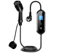 Cavo di Ricarica EV di Tipo 2 3.5kW Corrente Regolabile 6-16A 5M Caricabatterie Portatile Regolabile Monofase con Funzione di Temporizzazione Display LCD IP65 IEC 62196-2 per EV e PHEV,5m