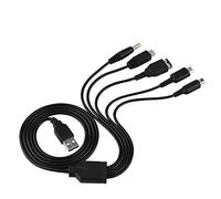 Cavo di ricarica, filo di gioco, cavo di ricarica, caricabatterie USB 5 in 1 in abs per Nintendo Nds Ll/Xl 3ds Wii U Psp Cavo di ricarica multifunzione