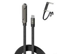 Cavo di ricarica invisibile con supporto (1,5 m), 240 W/65 W, ricarica rapida e cavo dati per smartphone e tablet (240 W C-C)