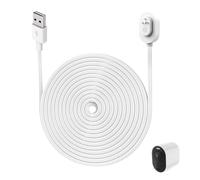 Cavo di Ricarica Magnetico Compatibile con Arlo Ultra 1, 2, Pro 3, 4, 5, 2K, Telecamera, Cavo Magnetico per Telecamera Resistente Extra Lungo e Durevole per Fotocamera Arlo, Bianco, 3 Metri/10 ft
