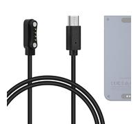 Cavo di ricarica magnetico USB-C Geekria compatibile con Plaud Note AI & Note Pro AI, registratore vocale, cavo sostitutivo per caricatore Tipo C (Nero / 3,3 ft)