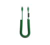 CAVO DI RICARICA NATIVE UNION POP-C-XL-PIN - a spirale USB-C a USB-C, 2,4 m, 60W, verde