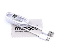 Cavo di ricarica originale per Samsung EP-DG925UWE per Samsung Galaxy S7, S7 Edge, Galaxy S6, S6 Edge, Tab A (T550, cavo dati da 15 W, bianco micro USB con panno per la pulizia del display mungoo