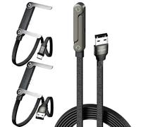 Cavo di Ricarica Orizzontale con Supporto Invisibile 2 in 1,240W Fast Caricatore Rapido con Supporto Integrato per Telefono,Caricatore Laterale USB-C con Base Pieghevole per Smartphone Auto (USB-C)
