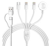 Cavo di ricarica per Apple Watch 4 in 2, cavo di ricarica per orologio USB C per Apple Watch/iPhone, cavo di ricarica magnetico per orologio per serie iWatch SE/8/7/6/5/4/3/2/AirPods/iPad-1,8 m