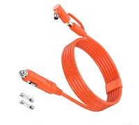 Cavo di ricarica per auto da 2 metri, 14 AWG, con doppi fusibili da 15 A per protezione da sovraccarico ed efficiente erogazione di energia in soluzioni di alimentazione portatili (arancione 14AWG2M)