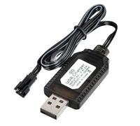 Cavo di ricarica per batteria, USB, 4,8 V, per batterie LiPo, connettore SM-2 pin, per giocattoli radiocomandati, auto, serbatoi, camion, treni, barche
