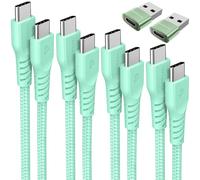 Cavo di Ricarica per iPhone 15, Cavo Ricarica Rapida USB C a USB C 60W per Phone 15, iPad 10, MacBook Pro, Samsung S24/S23/A14/ Xiaomi, Pixel, OnePlus, Switch (6 Pezzi 0.3M+1M+2M+3M+2x Adattatore)