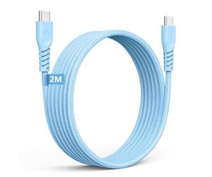 Cavo di Ricarica per iPhone 15, Cavo Ricarica Rapida USB C a USB C 60W per Phone 15, iPad Pro 2022, MacBook Pro, Samsung S24/S23/A14/A04s, Xiaomi, Huawei, Pixel, OnePlus, Realme, Switch [2M]
